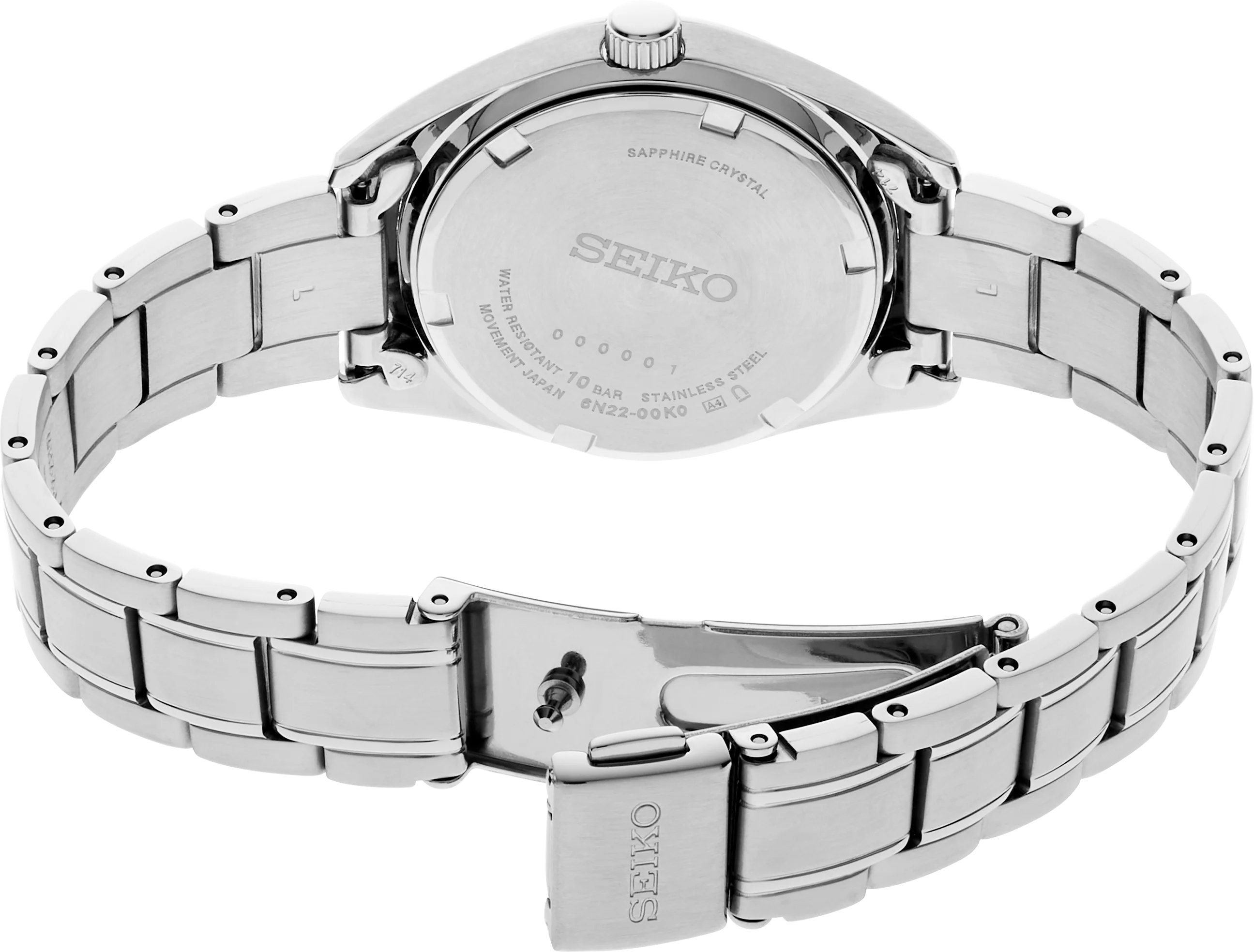 Seiko SUR531 Essentials Sapphire Stainless Steel Ladies Watch