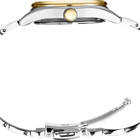 Seiko SUR636 Essentials Mother of Pearl Dial Two-Tone Women's Watch