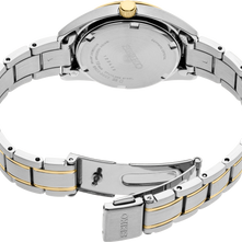 Seiko SUR636 Essentials Mother of Pearl Dial Two-Tone Women's Watch