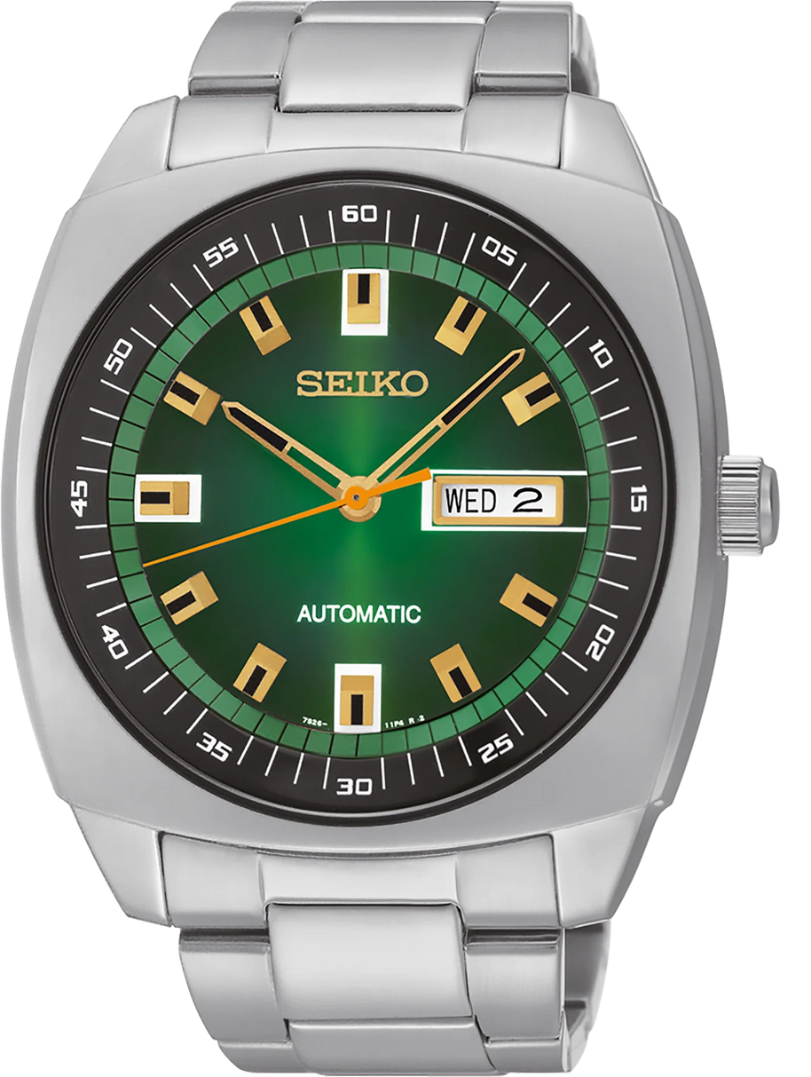 Seiko SNKM97 Recraft Green Dial Stainless Steel Automatic Men's Watch