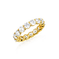 14K Gold Lab Grown Diamond Pave Set Band Ring (Available in Small/Large & Yellow/Rose/White Gold)