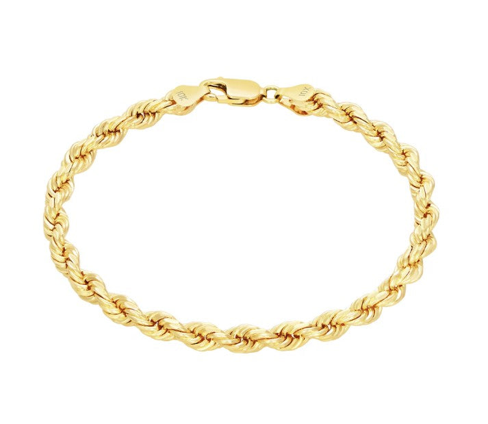 10K Yellow Gold Rope Bracelet