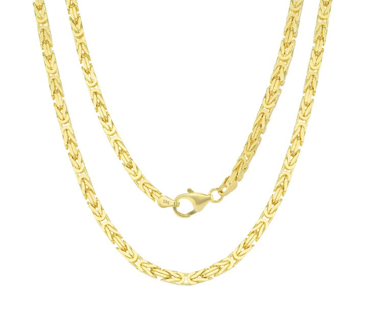 10K Yellow Gold Byzantine Chain