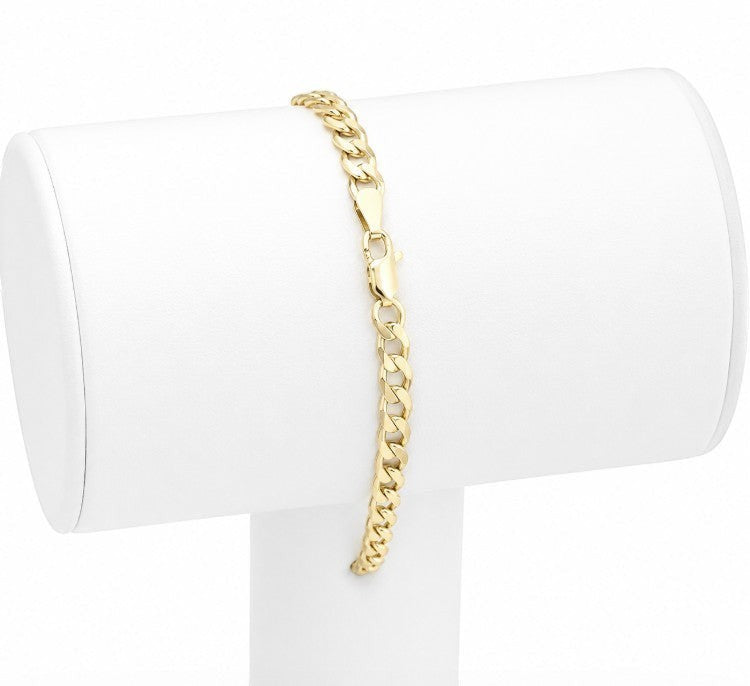 10K Yellow Gold Curb Cuban Bracelet