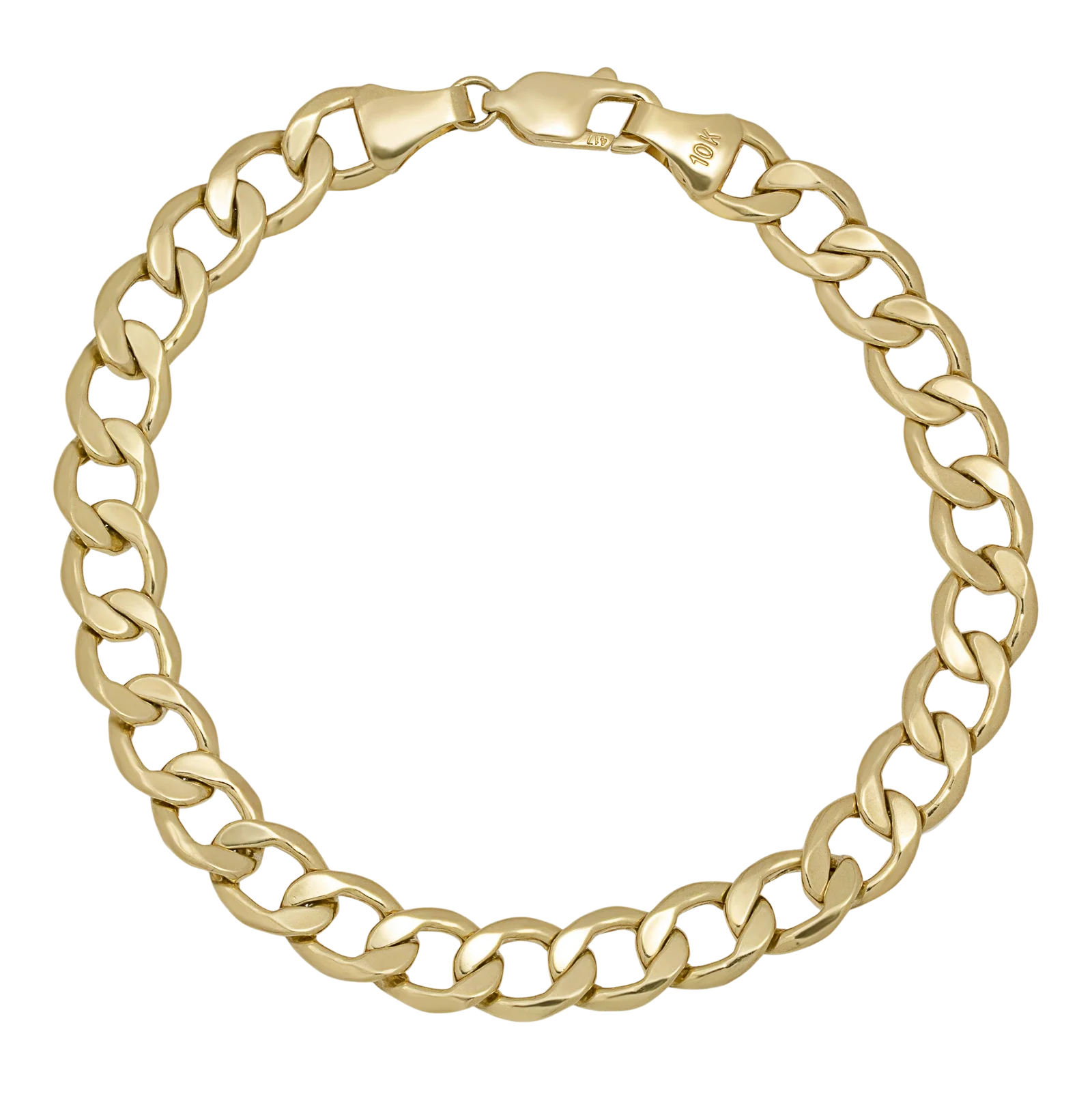 10K Yellow Gold Curb Cuban Bracelet