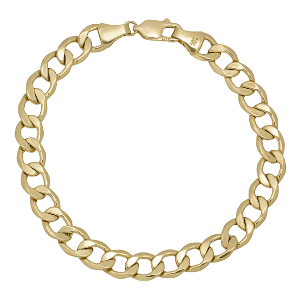 10K Yellow Gold Curb Cuban Bracelet