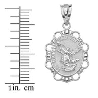 Sterling Silver St. Michael Pendant Necklac