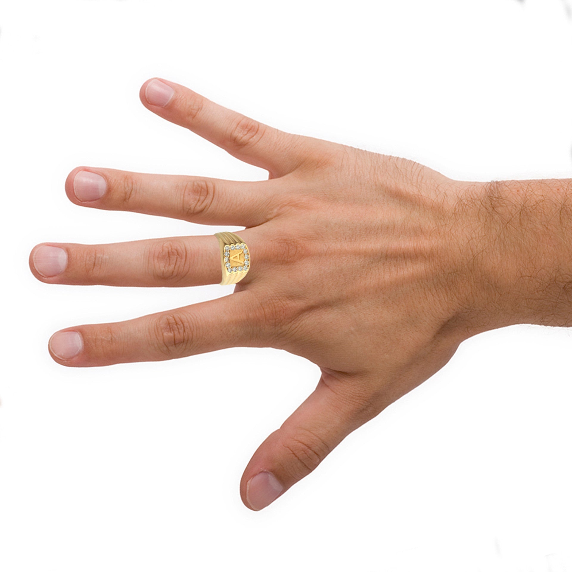 Gold Cubic Zirconia Letter 