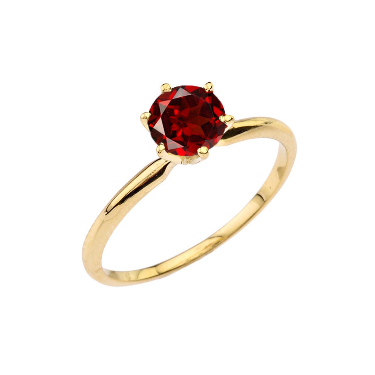 Gold CZ Dainty Solitaire Engagement Ring(Available in Yellow/Rose/White Gold)