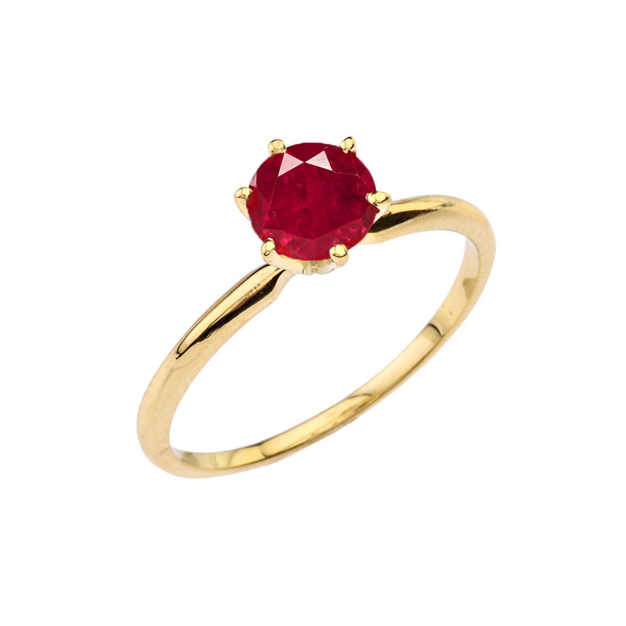 Gold CZ Dainty Solitaire Engagement Ring(Available in Yellow/Rose/White Gold)