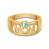 Gold Custom Birthstone Mom Band Ring (Available in Yellow/Rose/White Gold)