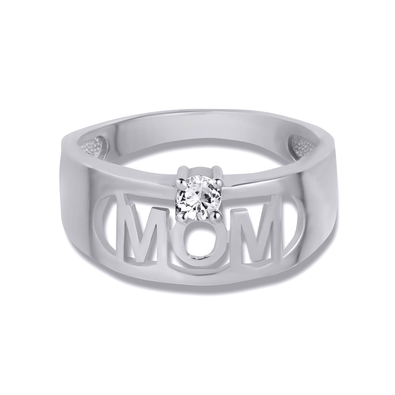 .925 Sterling Silver Custom Birthstone Mom Band Ring