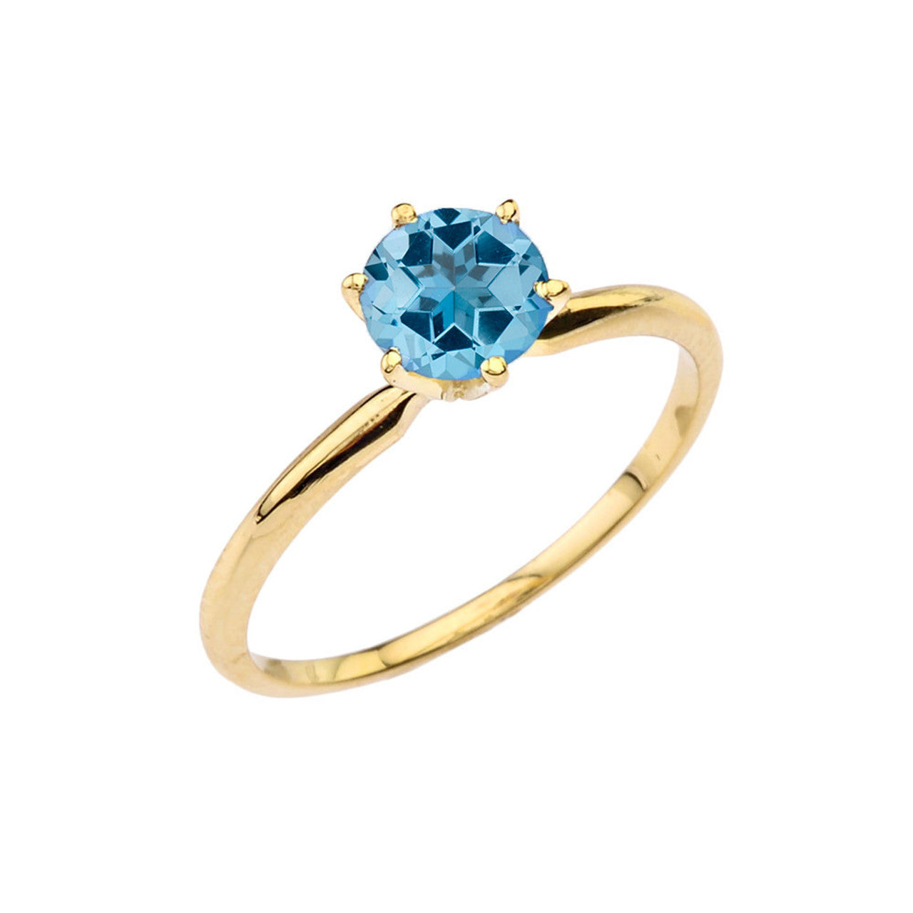 Gold CZ Dainty Solitaire Engagement Ring(Available in Yellow/Rose/White Gold)