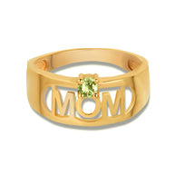 Gold Custom Birthstone Mom Band Ring (Available in Yellow/Rose/White Gold)