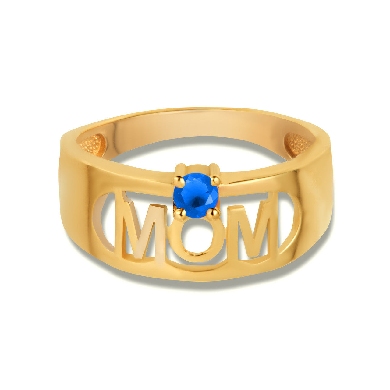Gold Custom Birthstone Mom Band Ring (Available in Yellow/Rose/White Gold)