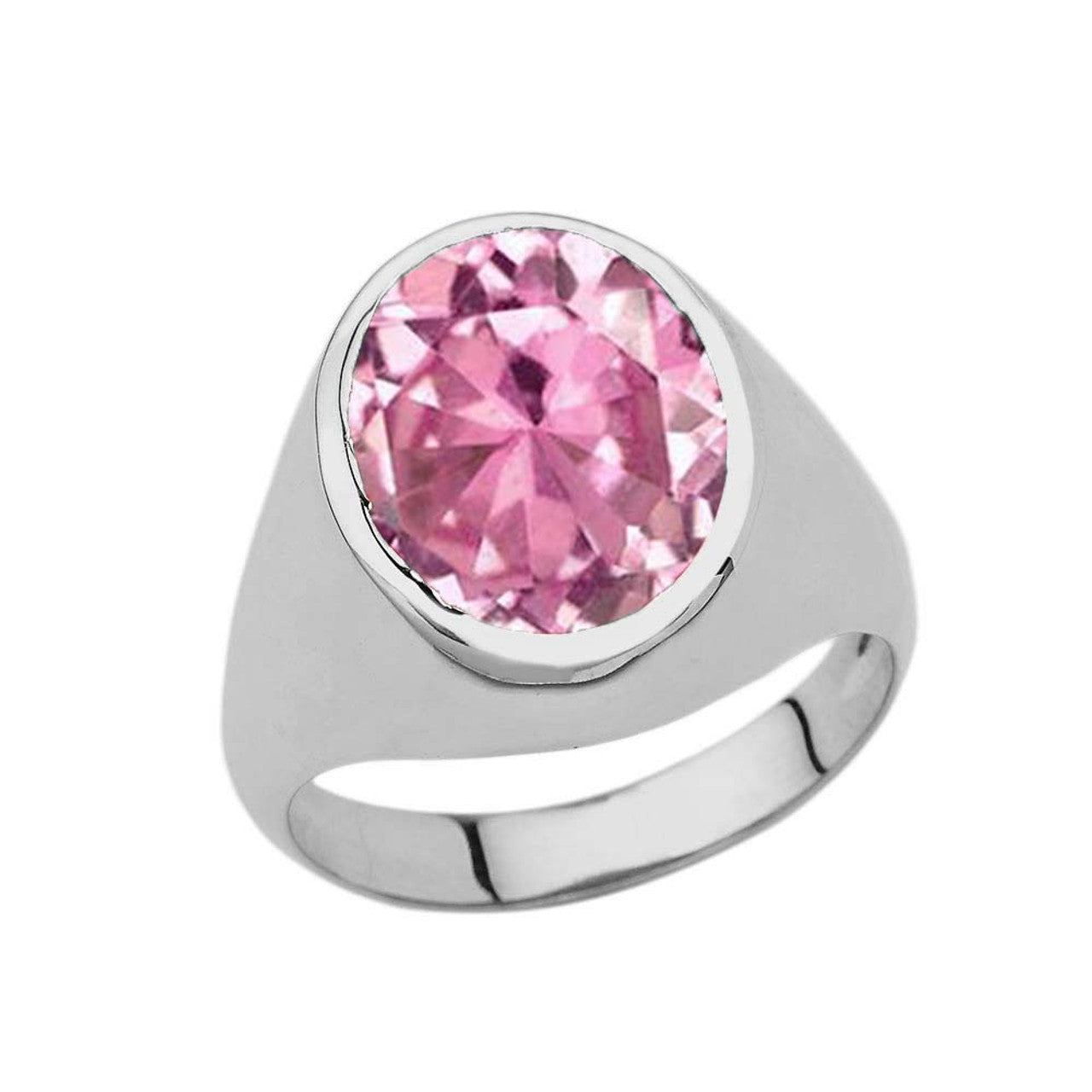 .925 Sterling Silver Personalized Oval Cut 10ct Birthstone Ring
