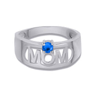 .925 Sterling Silver Custom Birthstone Mom Band Ring