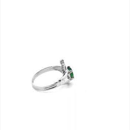 .925 Sterling Silver Woman's Elegant Claddagh Birthstone Heart Shape Ring