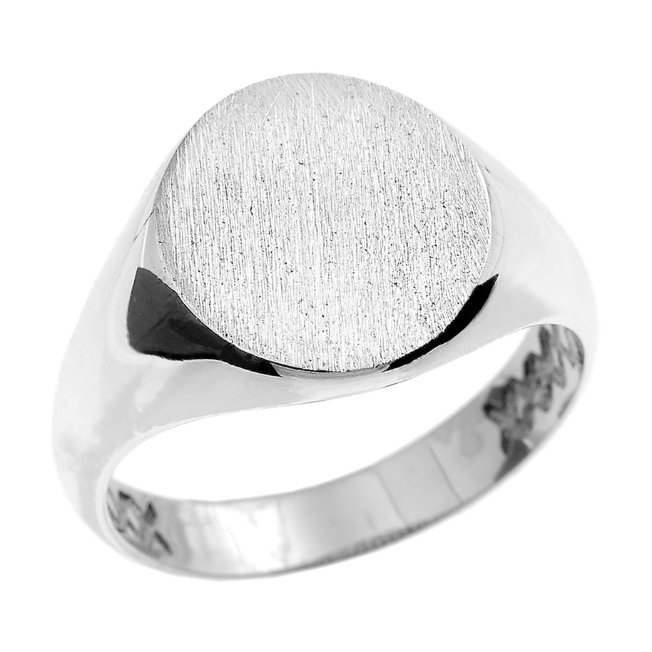 Sterling Silver Oval Engravable Signet Ring