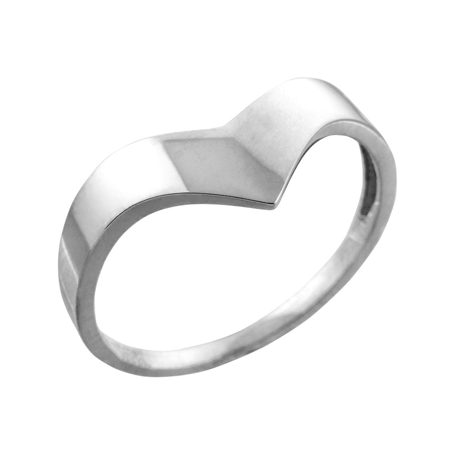 Solid Sterling Silver Chevron Ring for Women