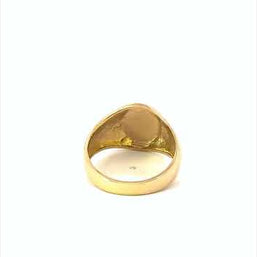 Yellow Gold Men's Signature Engravable Signet Ring