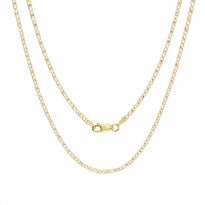 14K Gold Tri Color Valentino Chain