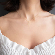 Solid Gold Sea Anchor Pendant Necklace (Available in Yellow/Rose/White Gold)