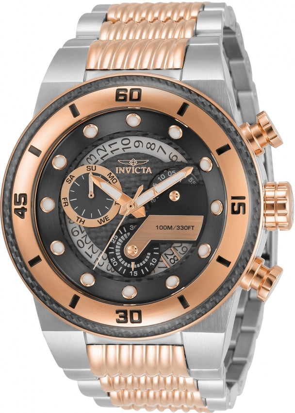 Invicta Silver & Rose Gold Two Tone Men's Watch TYS - JE33285