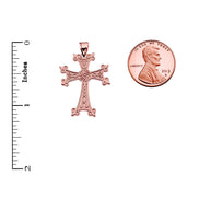 Solid Gold Eternity Armenian Cross 