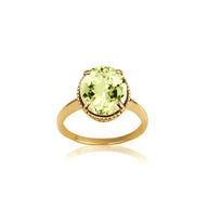 Gold Classic Roped Gemstone Love Ring (Available in Yellow/Rose/White Gold)