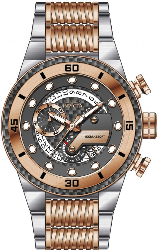 Invicta Silver & Rose Gold Two Tone Men's Watch TYS - JE33285