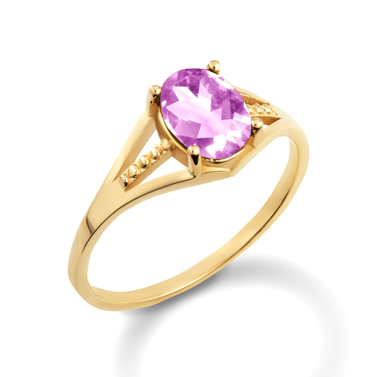 Gold Ladies Birthstone Ring (Available in Yellow/Rose/White Gold)