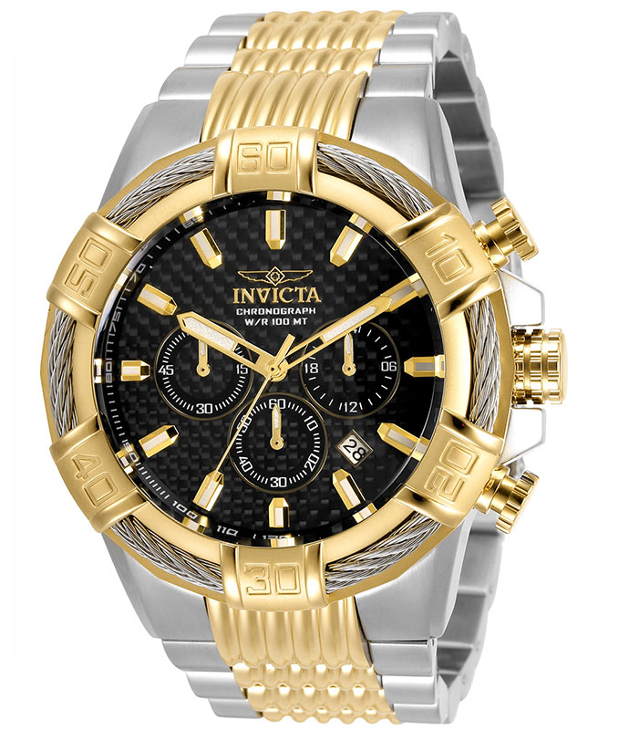 Invicta Bolt Silver Gold Two Tone Men's Watch TYS - 35126