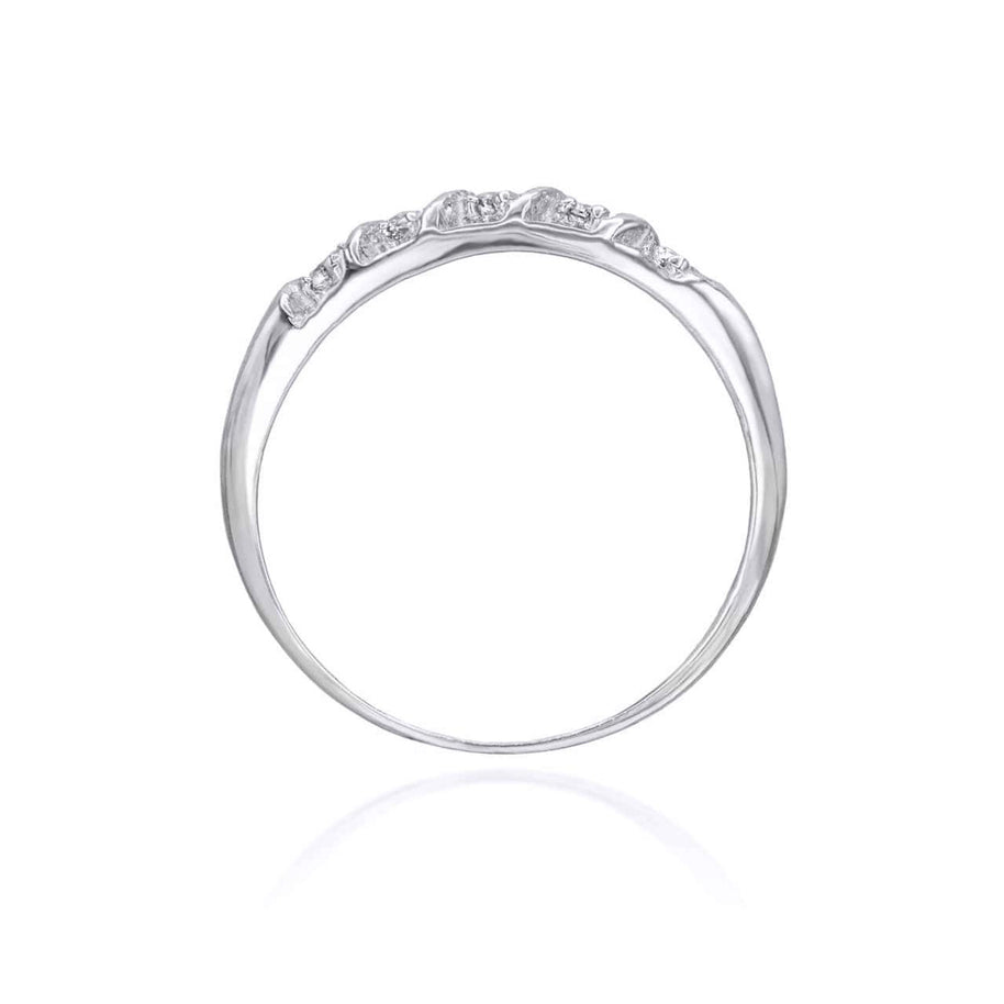 .925 Sterling Silver Multi Stone CZ Eternity Ring