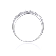 .925 Sterling Silver Multi Stone CZ Eternity Ring