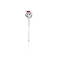 .925 Sterling Silver Personalized Birthstone Double Heart CZ Love Ring