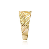 Gold Twisted Oval Engravable Signet Ring (Available in Yellow/Rose/White Gold)