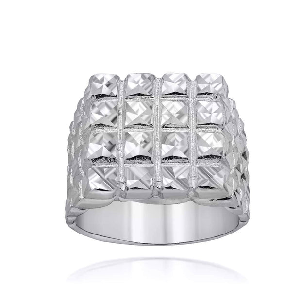 Silver Nugget Statement Ring