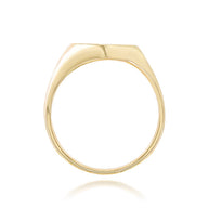 Yellow Gold Engravable Heart Signet Ring