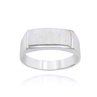 .925 Sterling Silver Engravable Rectangular Signet Ring