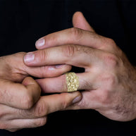 Gold Nugget Ring (Available in Yellow/Rose/White Gold)