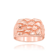 Gold Nugget Men's Ring (Available in Yellow/Rose/White Gold)