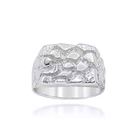 Gold Nugget Men's Ring (Available in Yellow/Rose/White Gold)