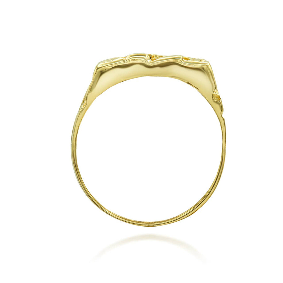 Gold Nugget Men's Ring (Available in Yellow/Rose/White Gold)