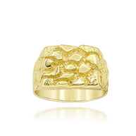 Gold Nugget Men's Ring (Available in Yellow/Rose/White Gold)