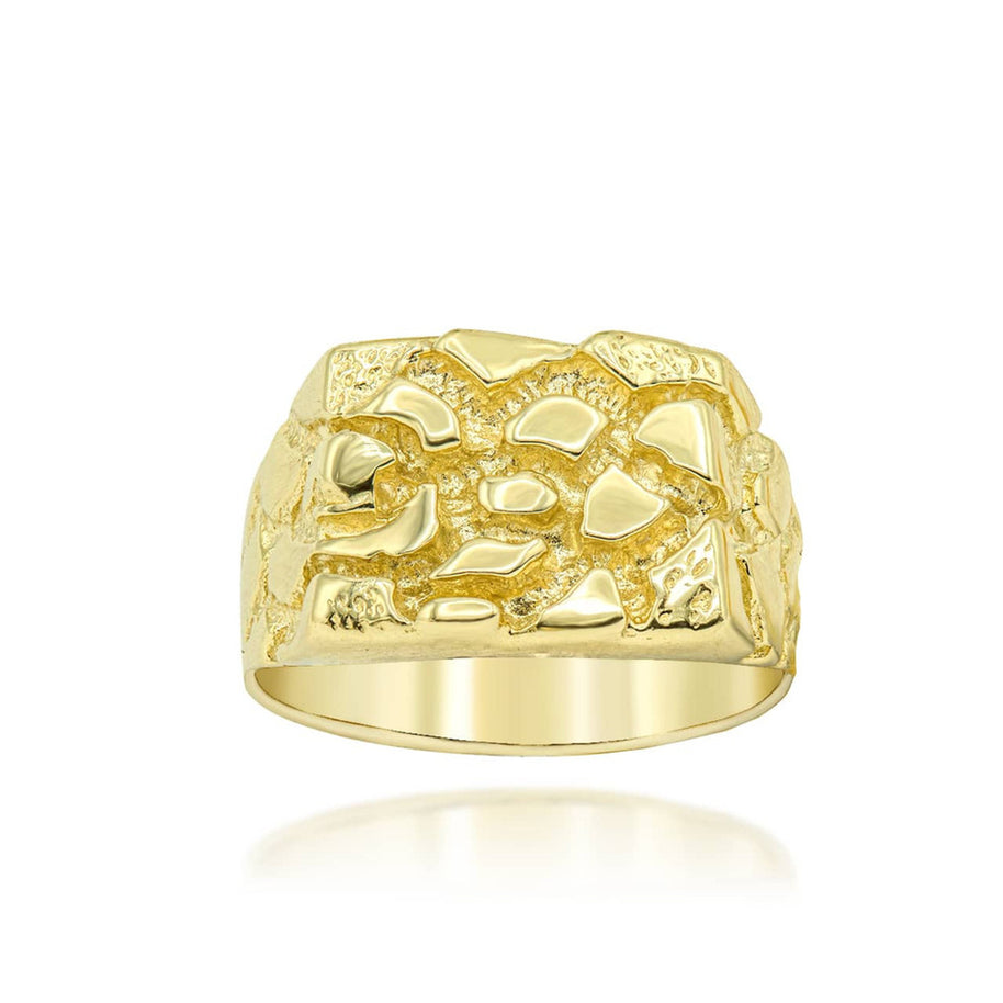 Gold Nugget Men's Ring (Available in Yellow/Rose/White Gold)