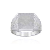 Gold Square Engravable Signet Ring (Available in Yellow/Rose/White Gold)