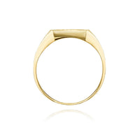 Gold Square Engravable Signet Ring (Available in Yellow/Rose/White Gold)