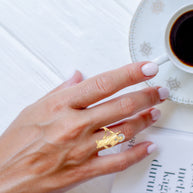 Two-Tone Gold Religious Patron Saint Jude Ring (Available in Yellow/Rose/White Gold)