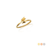Gold Arrow Head Band Ring (Available in Yellow/Rose/White Gold)